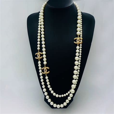 are chanel pearl necklaces real|authentic chanel pearl necklace.